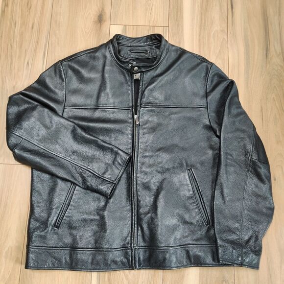 Wilsons M Julian Vintage 1990's Genuine Leather Moto Jacket Motorcycle Racing